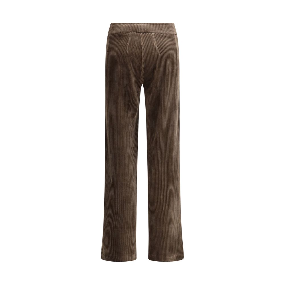 Avenue Montaigne Brown Cotton Casual Pants | Regal Royce
