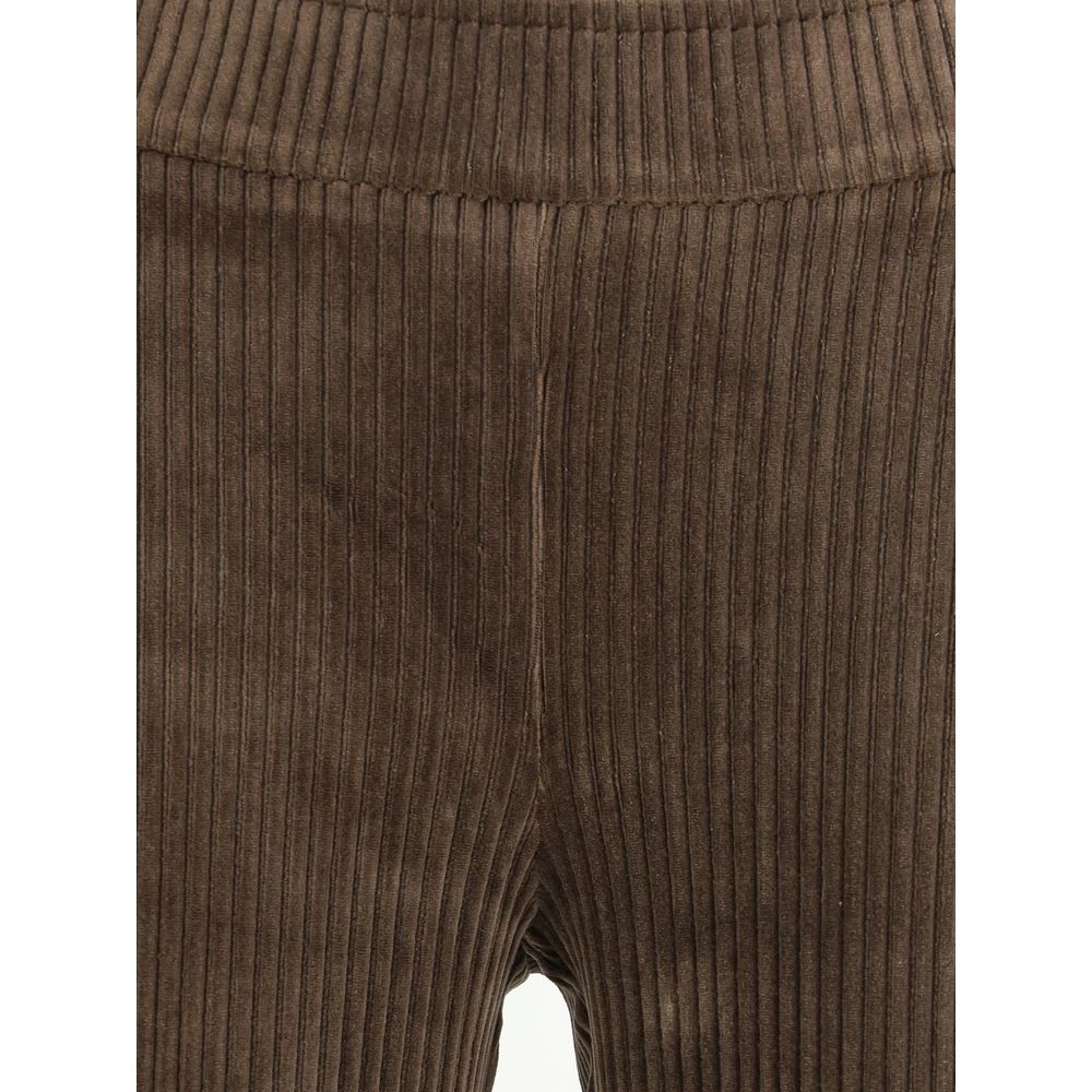 Avenue Montaigne Brown Cotton Casual Pants | Regal Royce