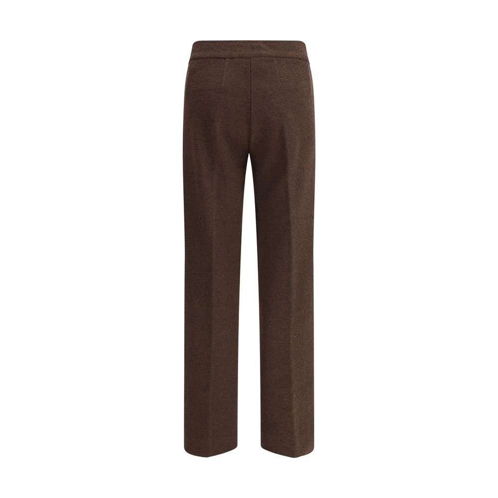 Avenue Montaigne Brown Polyester Casual Pants | Regal Royce