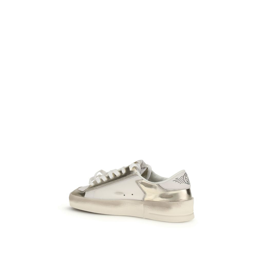 Golden Goose Gold Calf Leather Bos Taurus Low Top Sneakers | Regal Royce