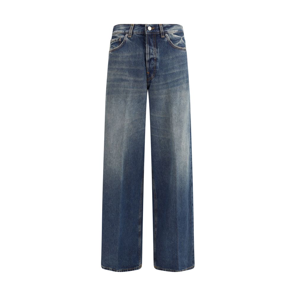 Haikure Blue Cotton Relaxed Fit Jeans | Regal Royce