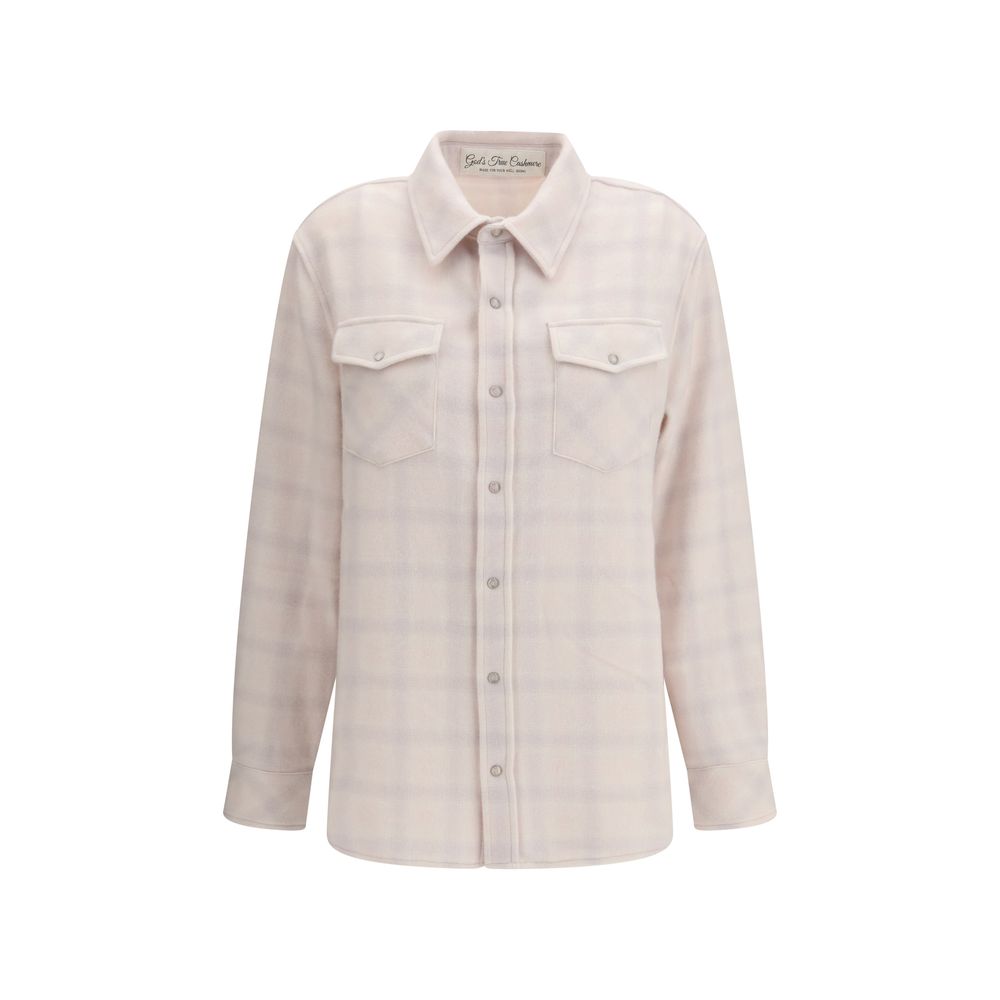 God's True Cashmere White Cashmere Pattern Shirt | Regal Royce