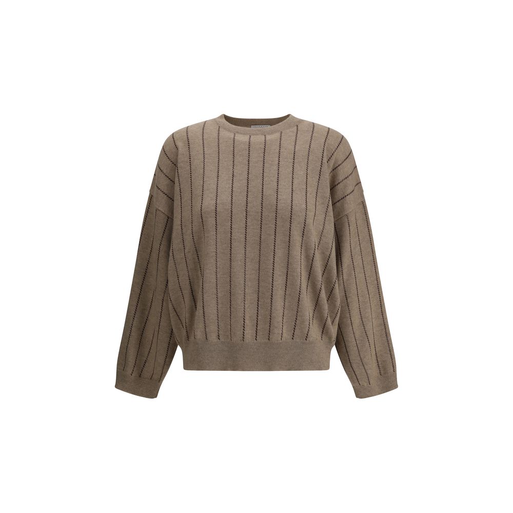 Brunello Cucinelli Beige Cashmere Sweater | Regal Royce
