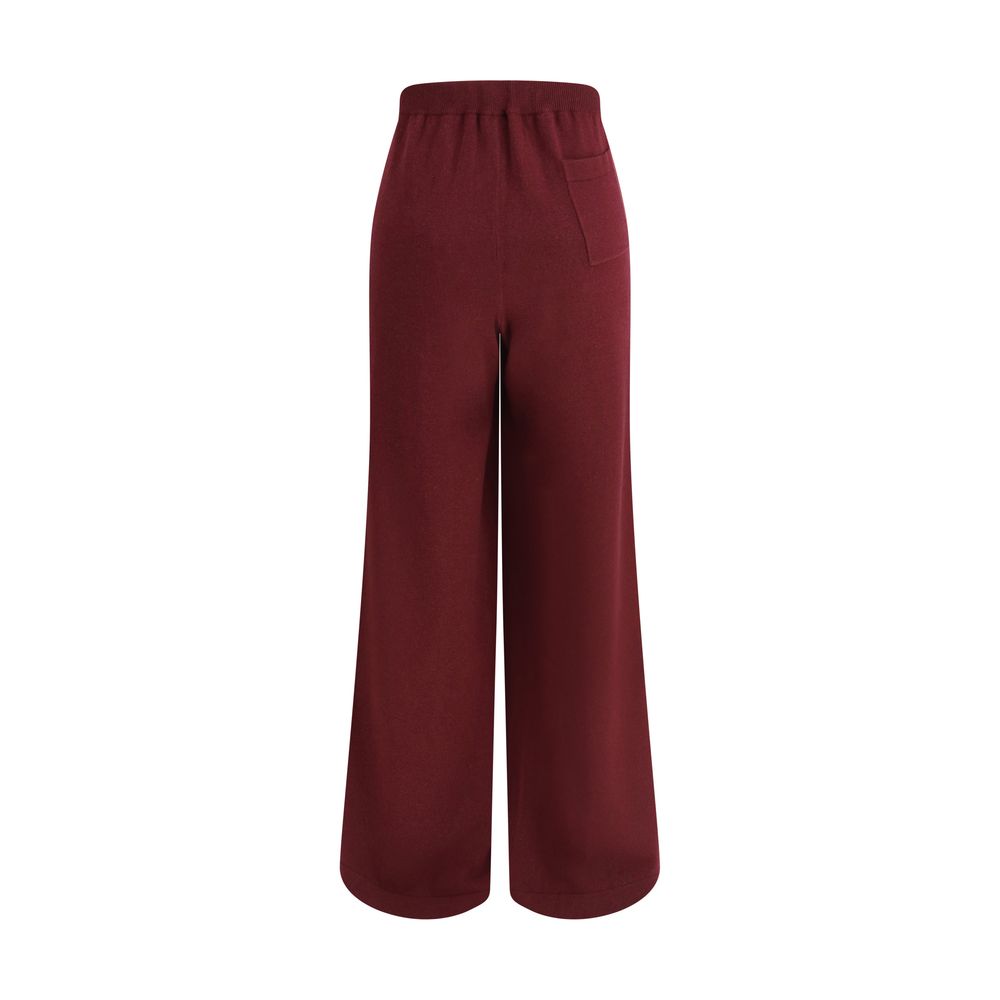 Brunello Cucinelli Bordeaux Wool Casual Pants | Regal Royce