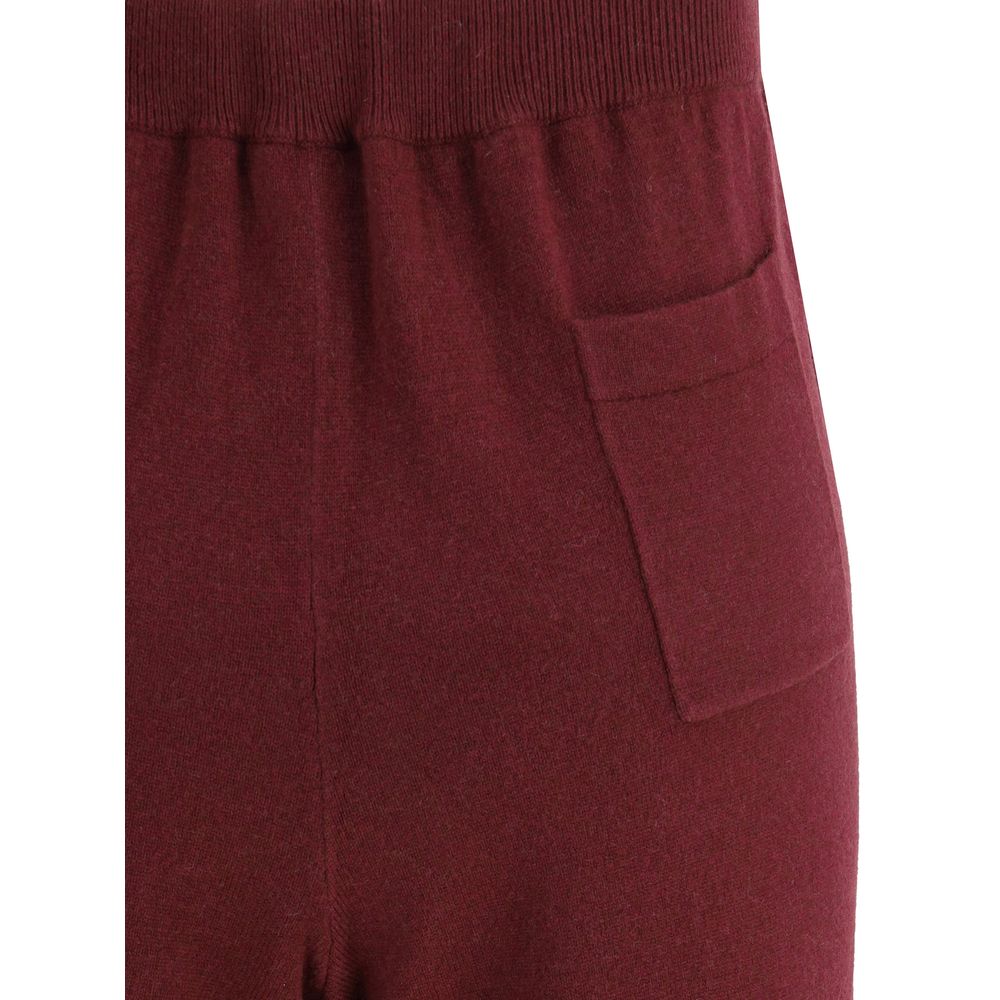 Brunello Cucinelli Bordeaux Wool Casual Pants | Regal Royce