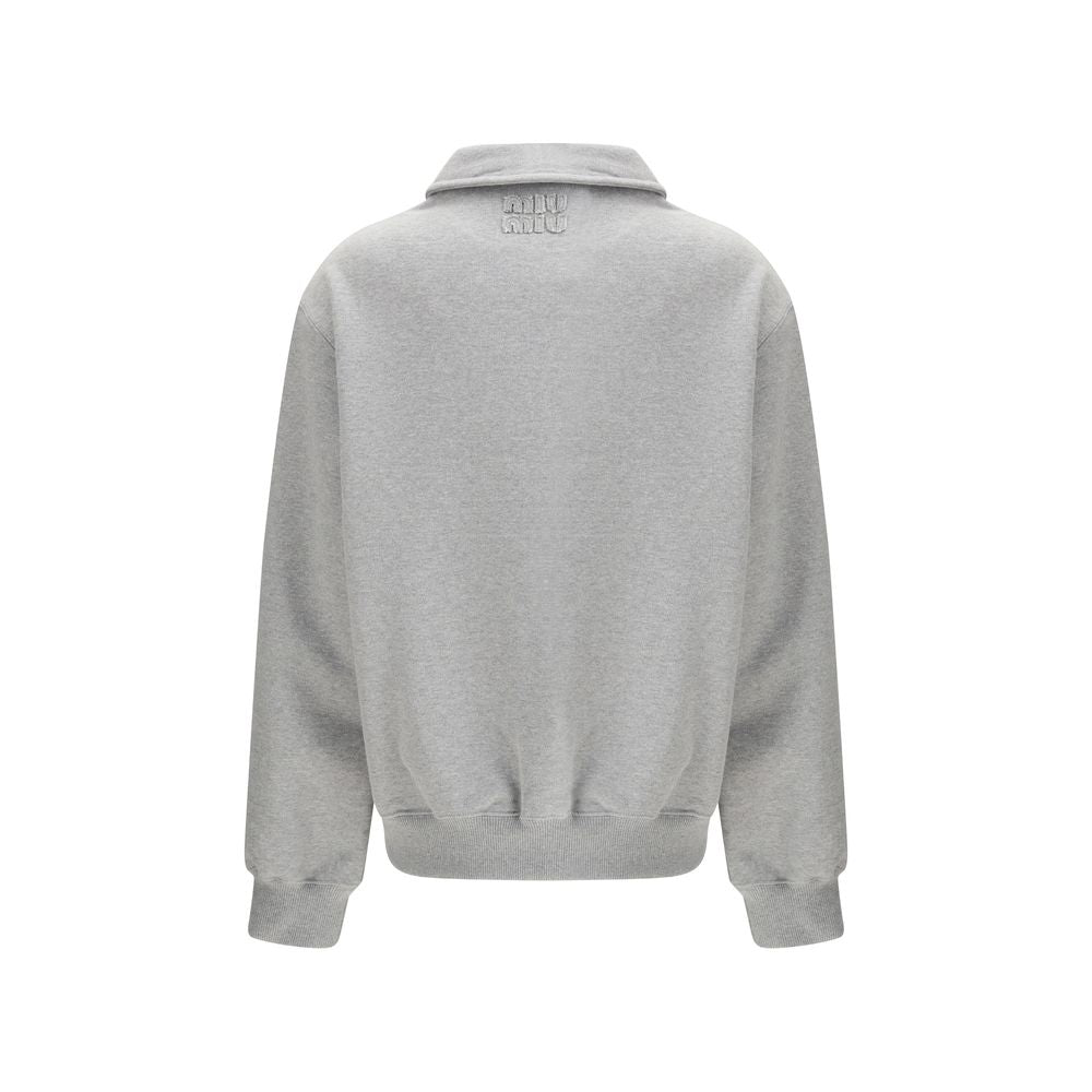 Miu Miu Gray Cotton Sweatshirt | Regal Royce