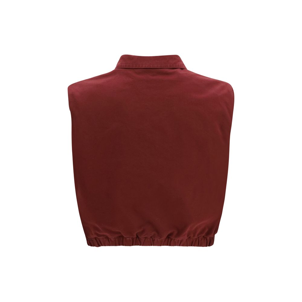 Miu Miu Bordeaux Cotton Jackets And Coat | Regal Royce