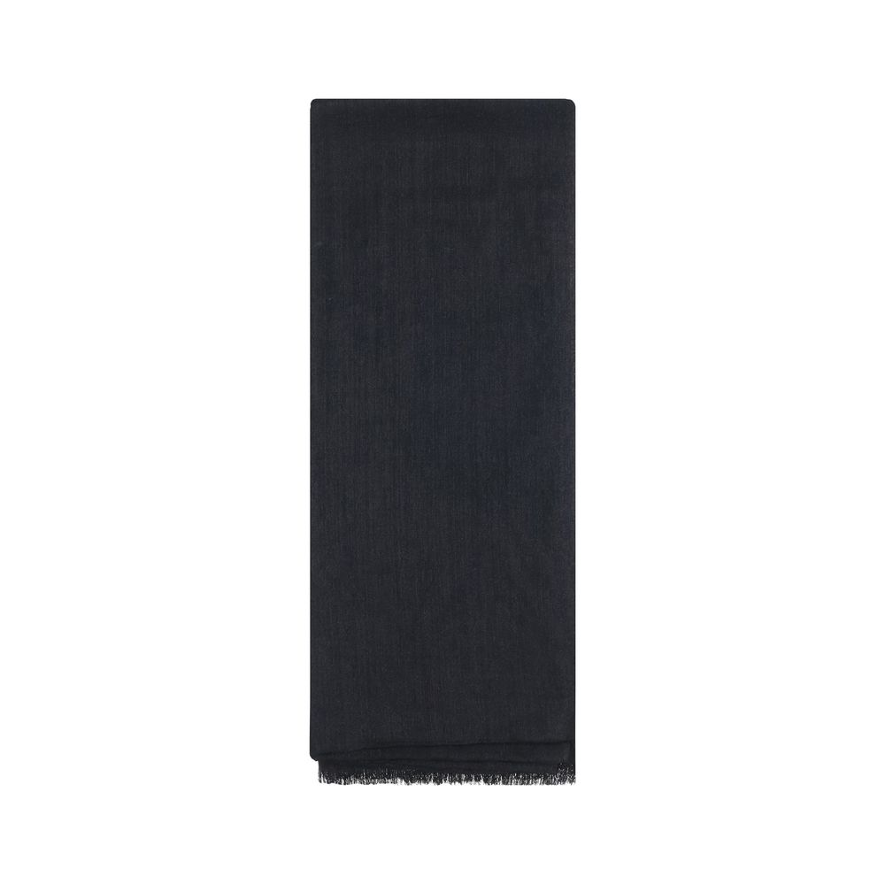 Brunello Cucinelli Black Cashmere Scarf | Regal Royce