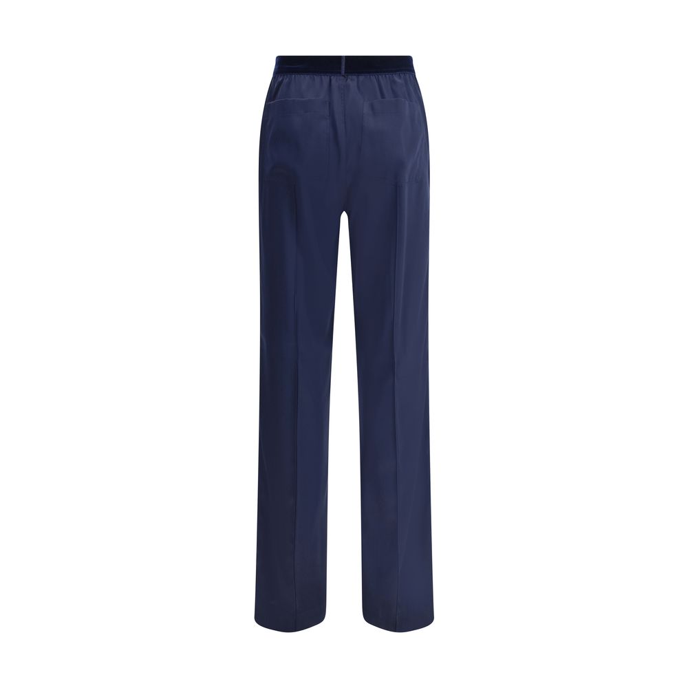 Tom Ford Blue Elastane Casual Pants | Regal Royce
