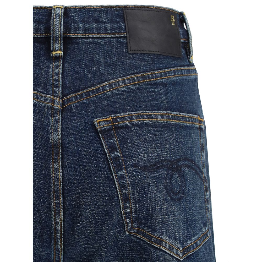 R13 Blue Cotton Straight-Leg Jeans | Regal Royce