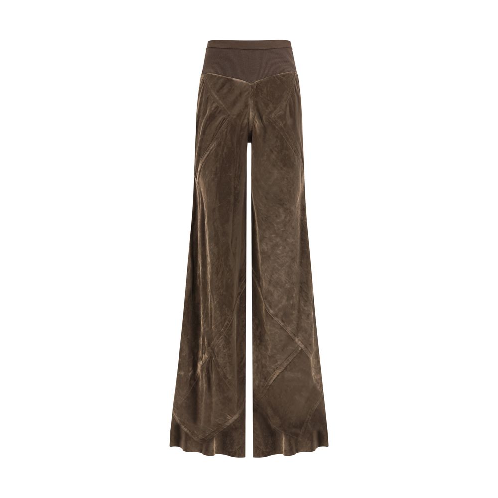 Rick Owens Brown Viscose Casual Pants | Regal Royce