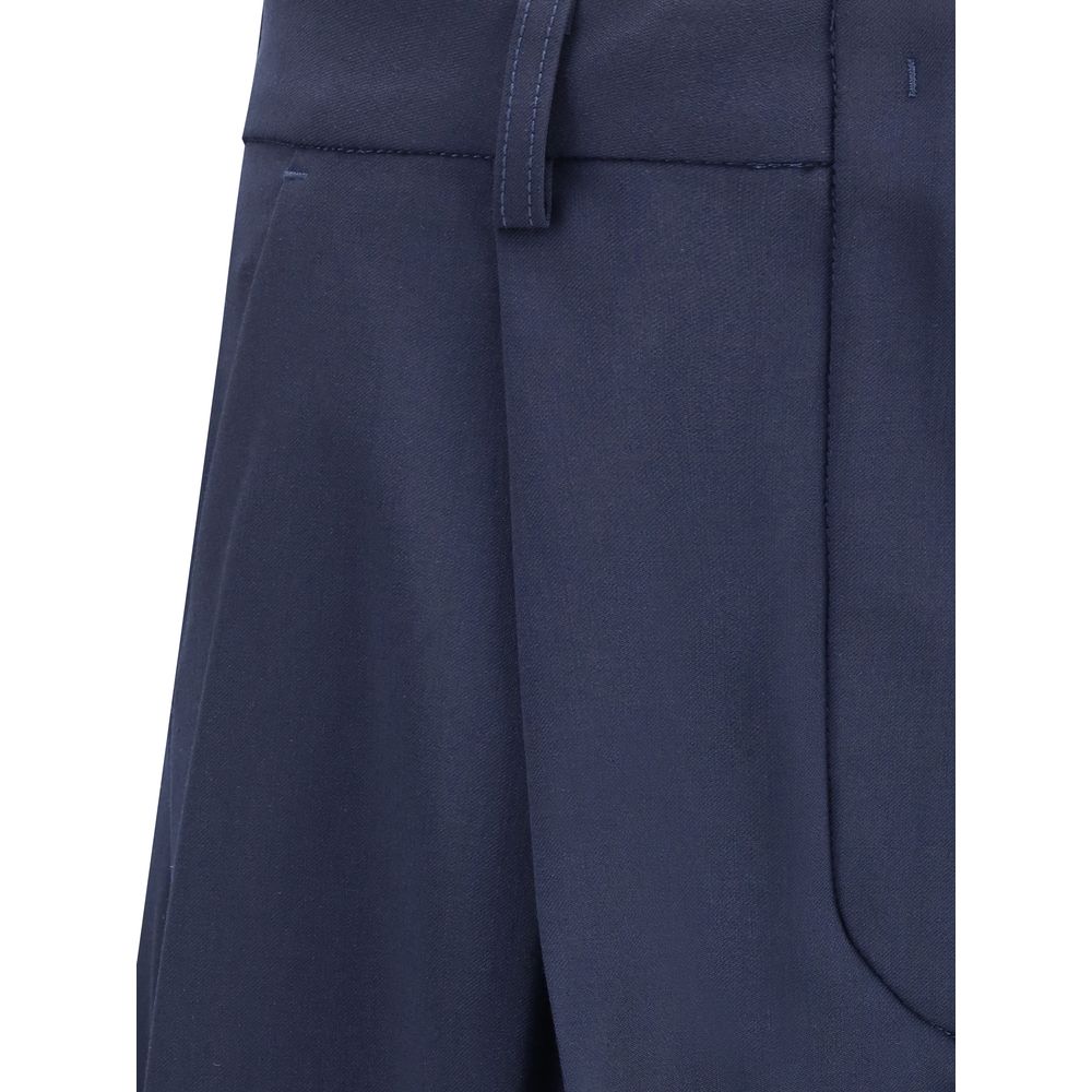 The Latest Blue Polyester Casual Pants | Regal Royce