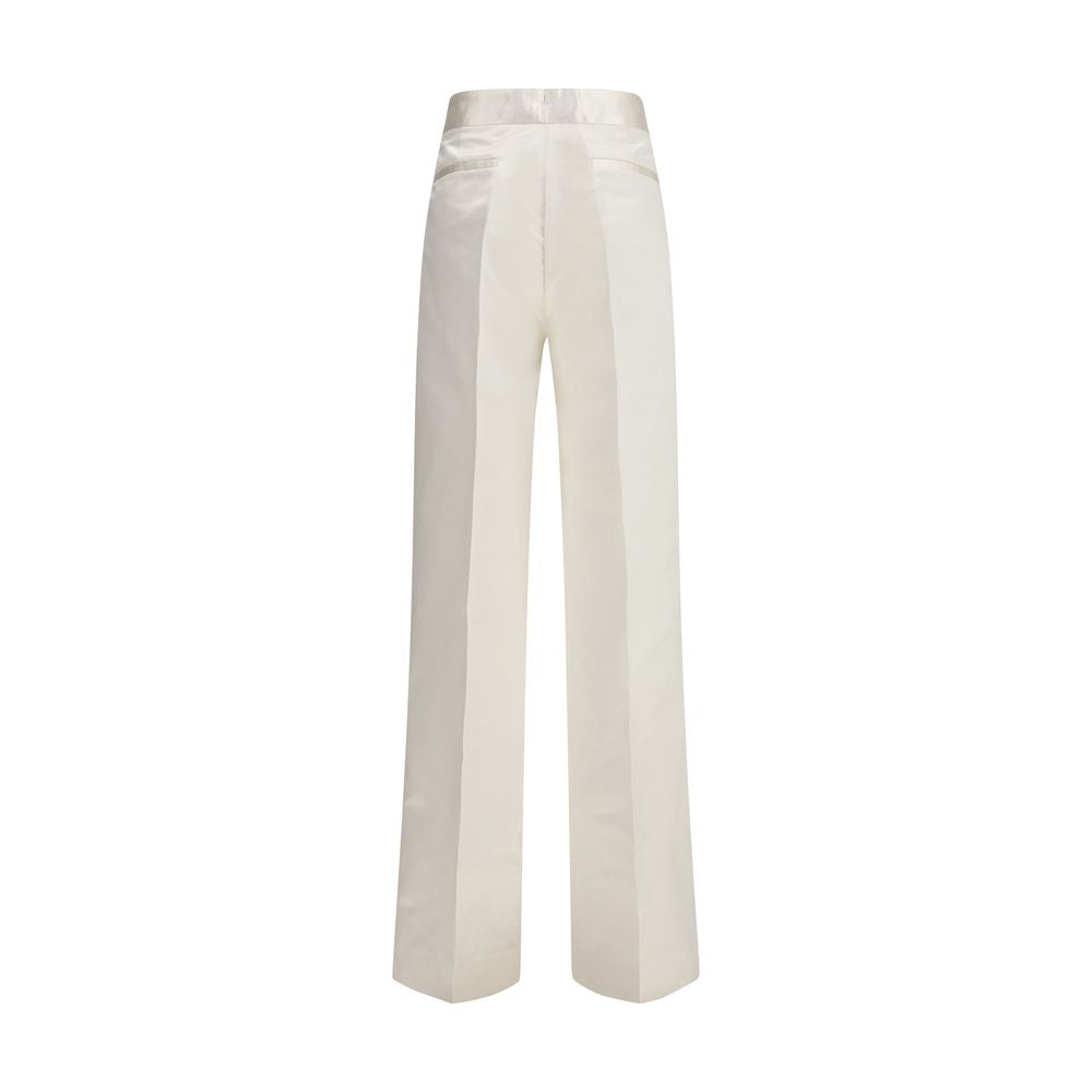 SA SU PHI Beige Silk Pants | Regal Royce