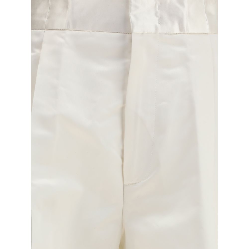 SA SU PHI Beige Silk Pants | Regal Royce