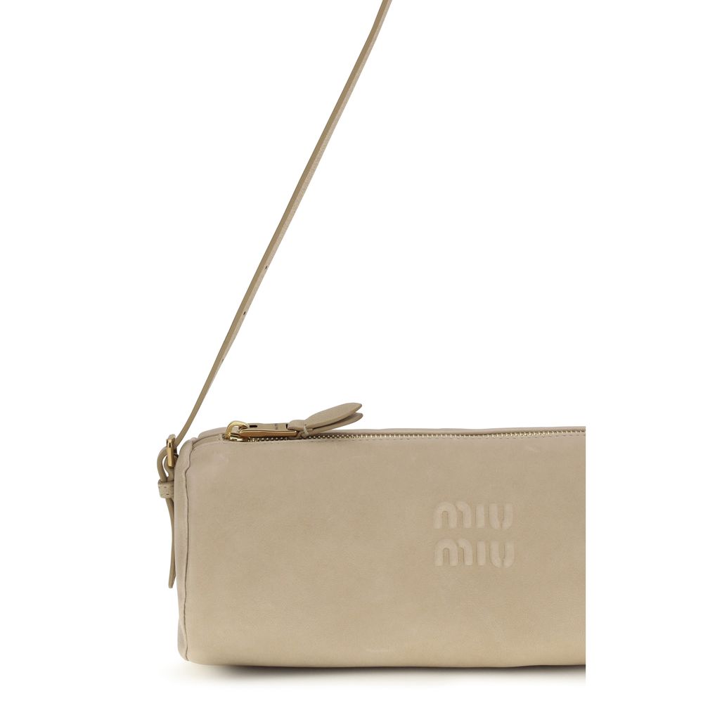 Miu Miu Beige Calf Leather Bos Taurus Shoulder Bag | Regal Royce