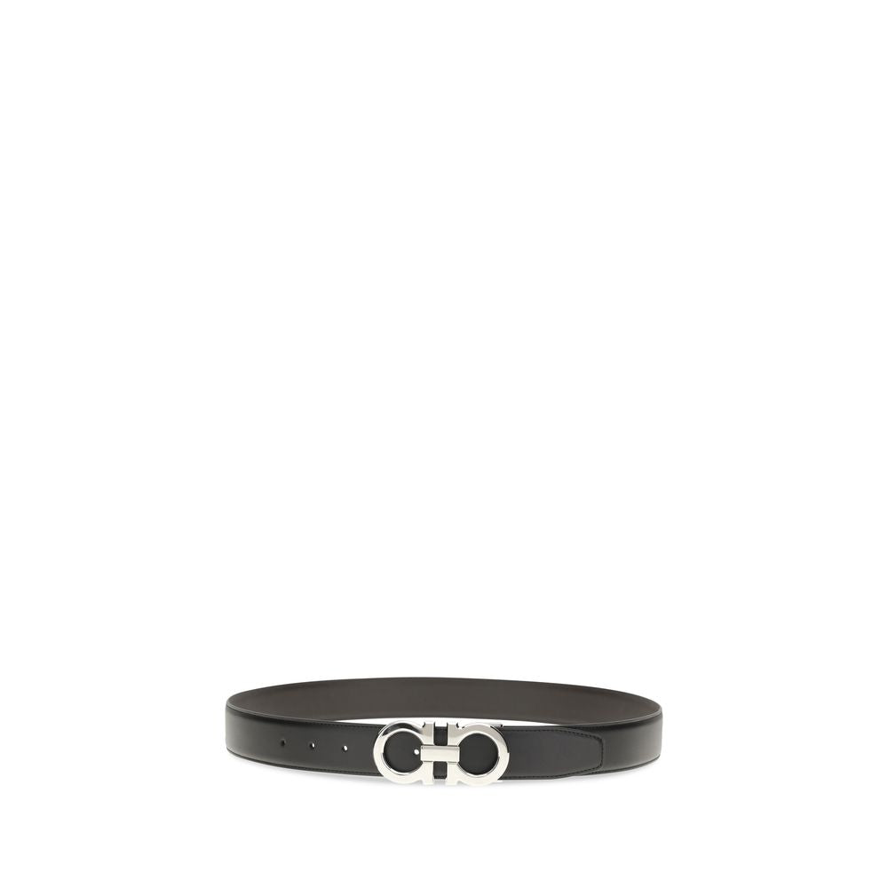 Ferragamo Black Calf Leather Bos Taurus Regular Belt | Regal Royce