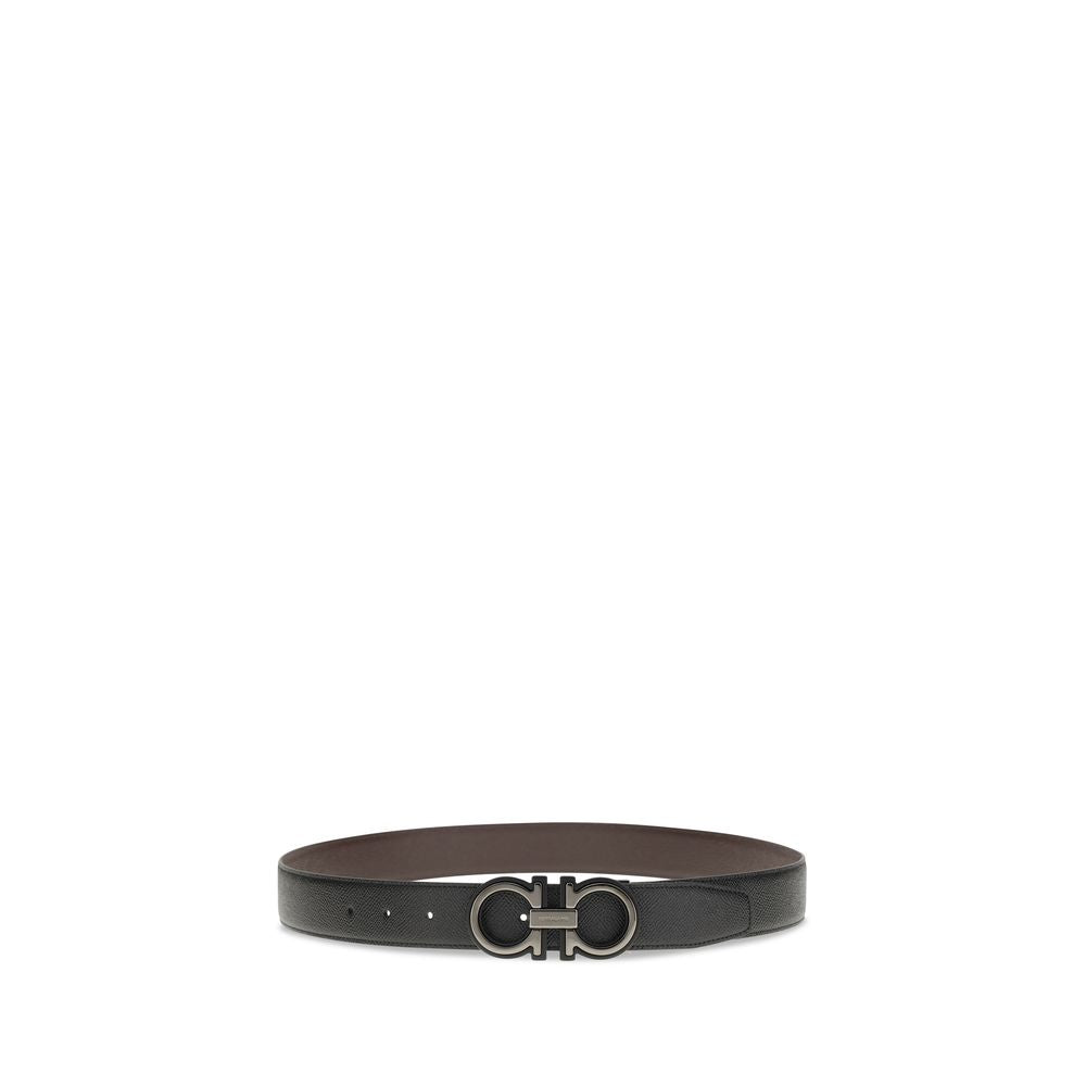 Ferragamo Black Calf Leather Bos Taurus Regular Belt | Regal Royce