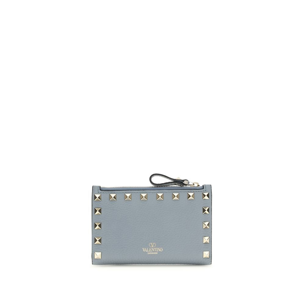 Valentino Garavani Blue Calf Leather Bos Taurus Wallet | Regal Royce