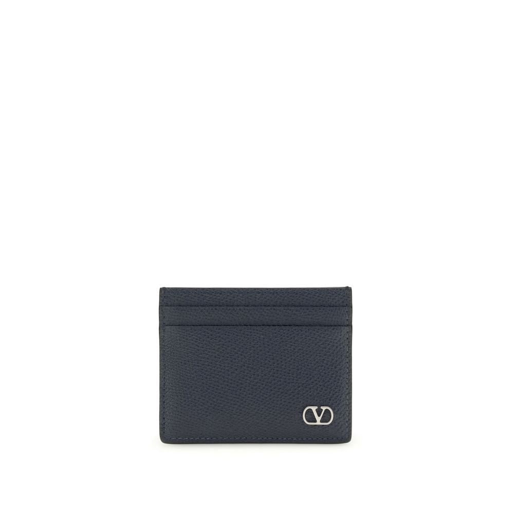 Valentino Garavani Blue Calf Leather Bos Taurus Wallet | Regal Royce