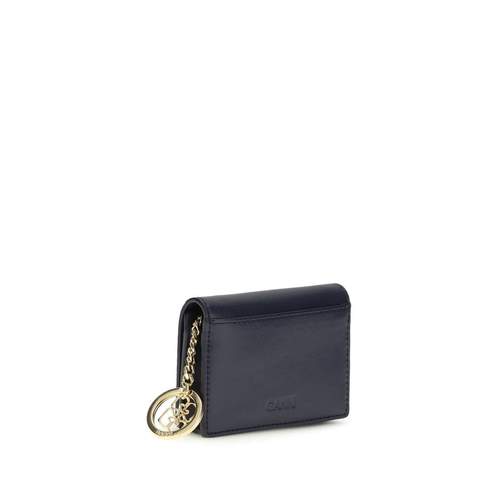 Ganni Black Recycled Leather Wallet | Regal Royce