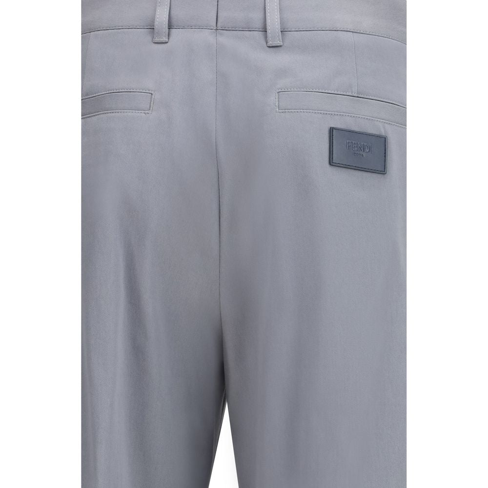 Fendi Gray Cotton Casual Pants | Regal Royce