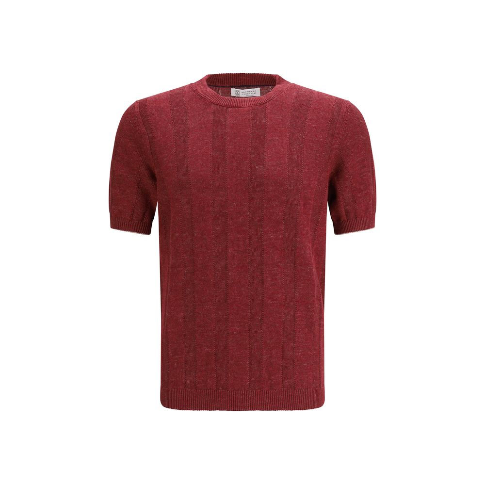 Brunello Cucinelli Multicolor Linen T-Shirt | Regal Royce