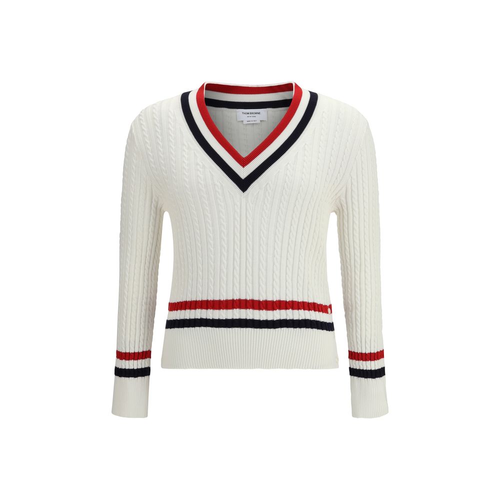 Thom Browne White Cotton Sweatshirt | Regal Royce