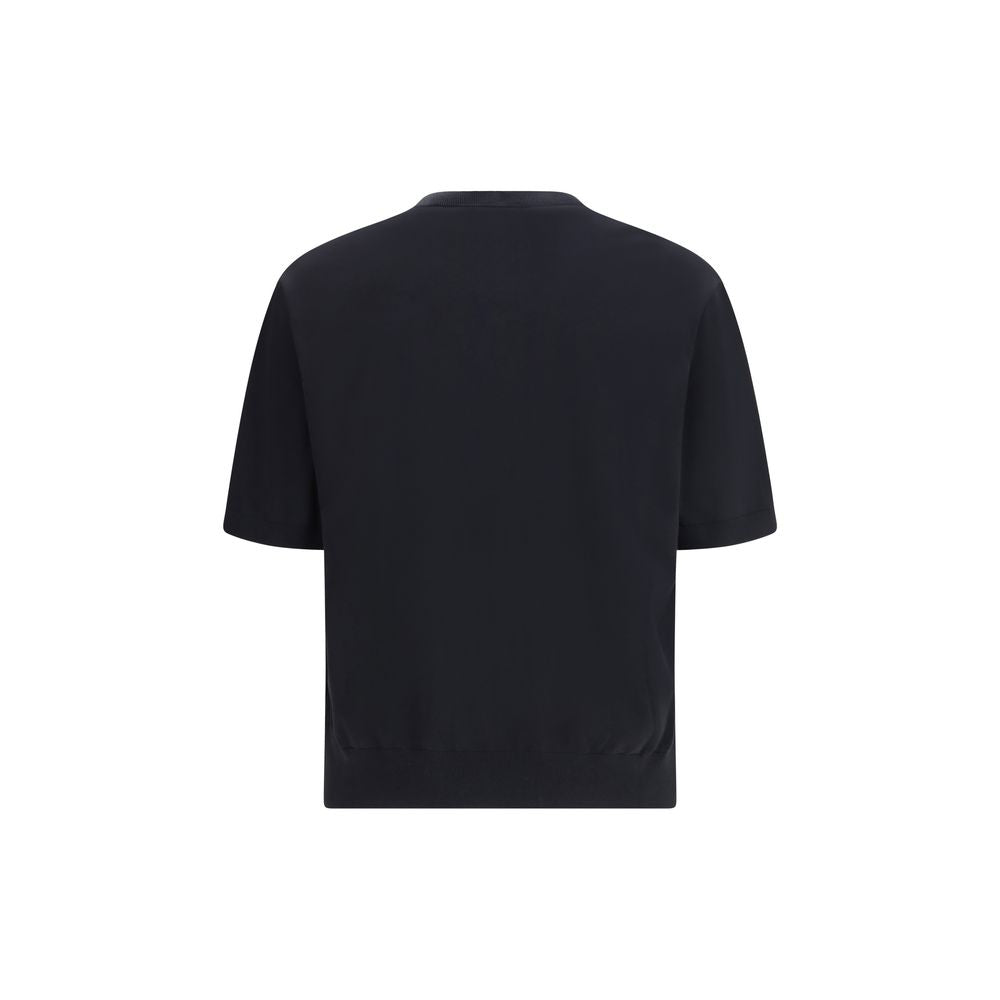 Laneus Black Cotton T-Shirt | Regal Royce