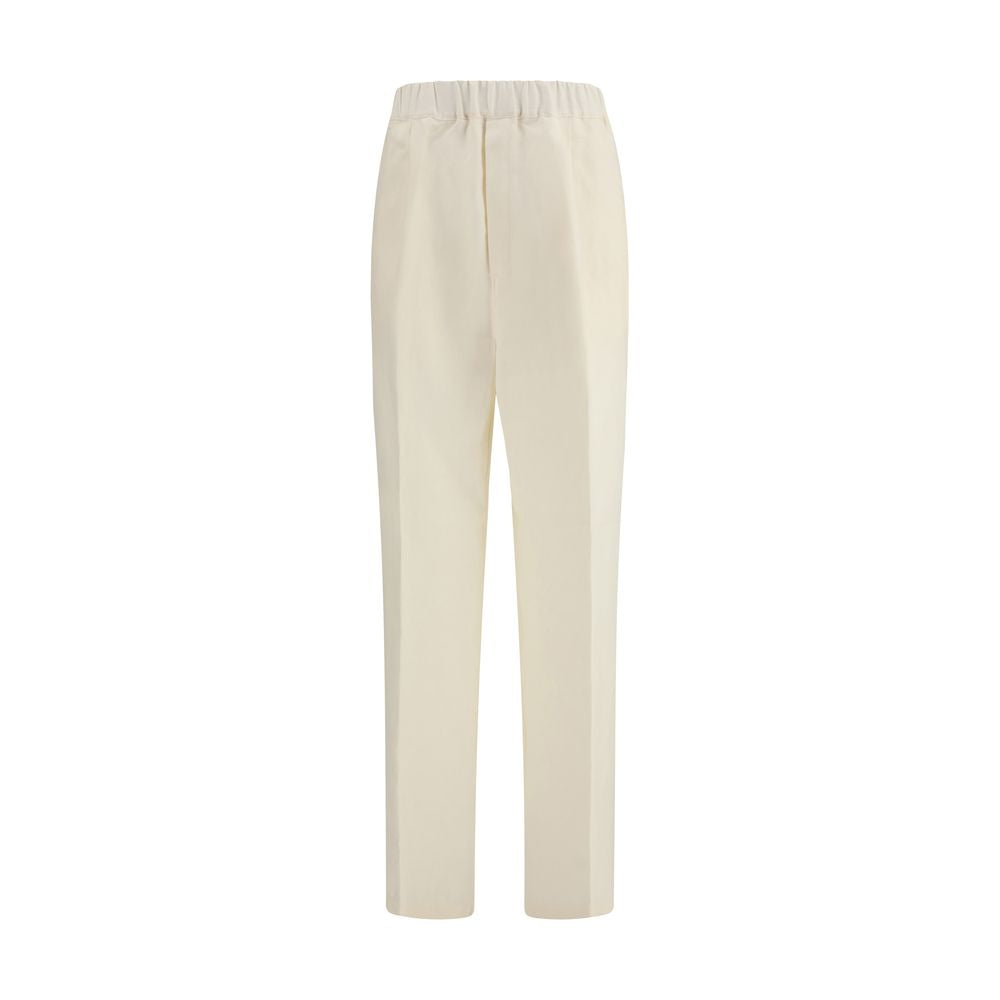 Laneus Beige Viscose Casual Pants | Regal Royce