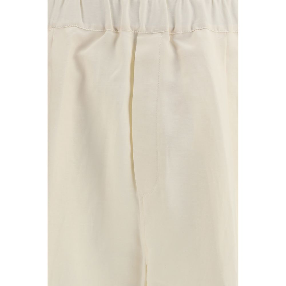 Laneus Beige Viscose Casual Pants | Regal Royce