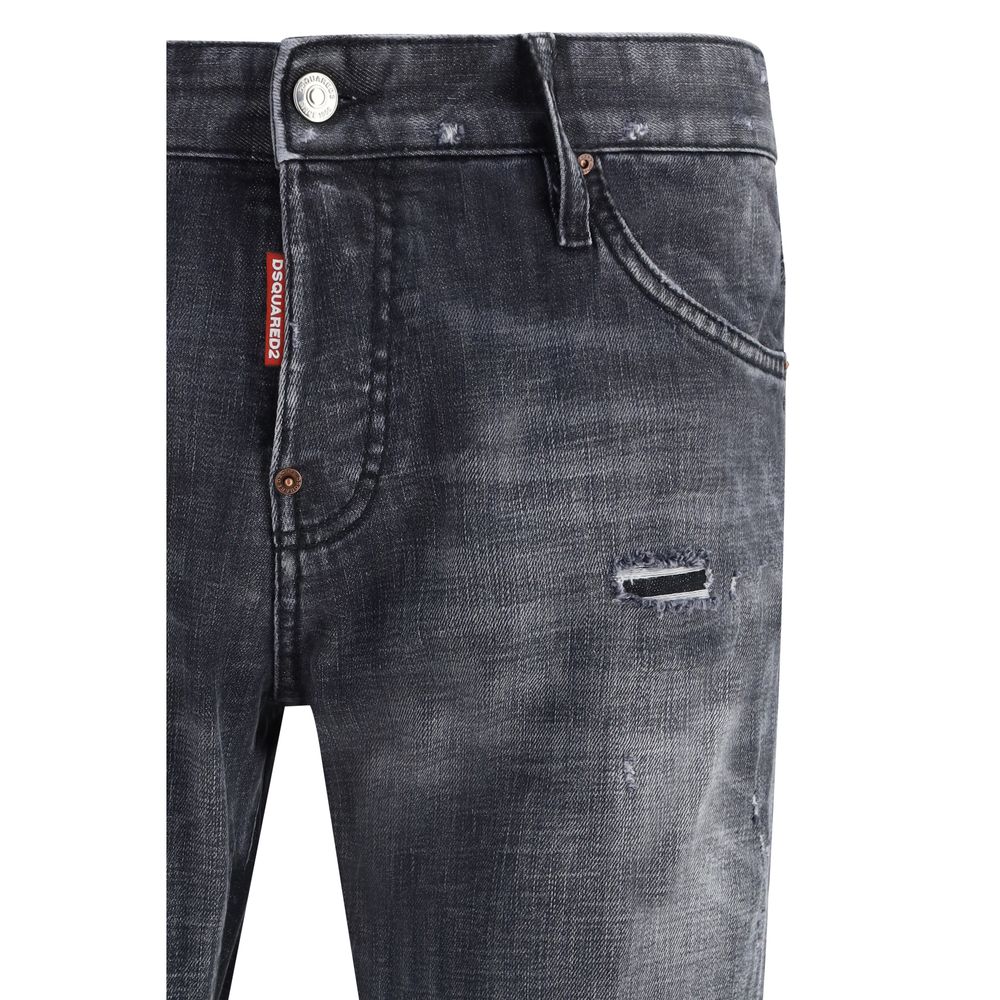 Dsquared² Black Cotton Slim Fit Jeans | Regal Royce