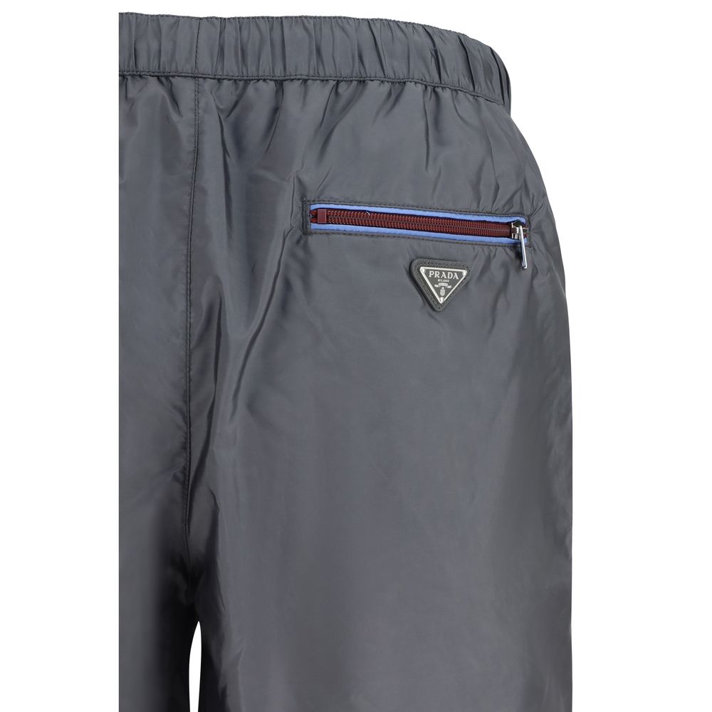 Prada Gray Recycled Polyamide Short And Mini Shorts | Regal Royce