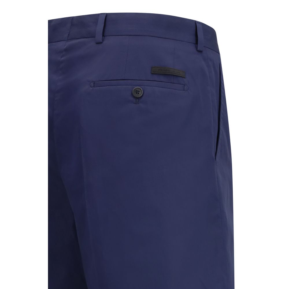 Prada Blue Cotton Bermuda Shorts | Regal Royce