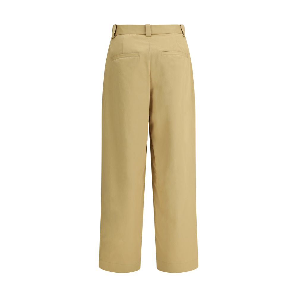 Khaite Beige Cotton Casual Pants | Regal Royce