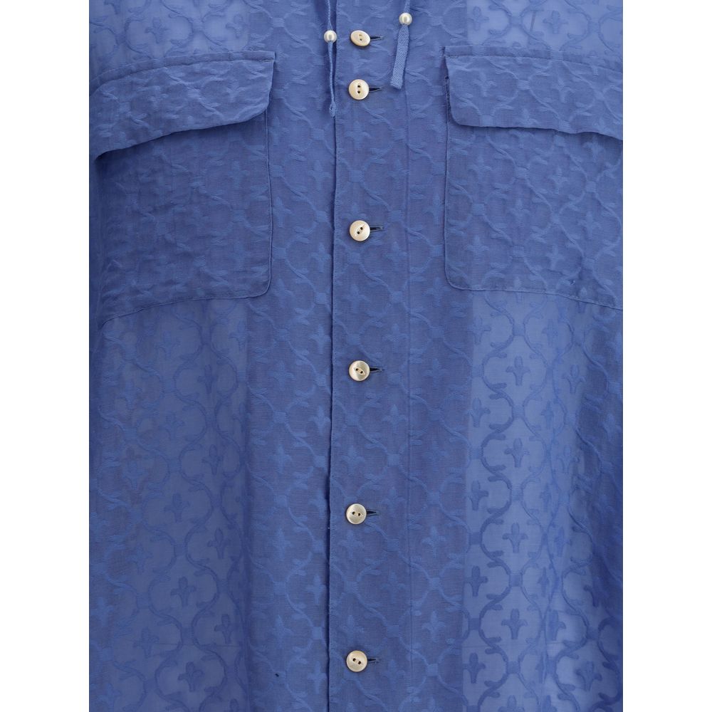Undercover Blue Cotton Blouse | Regal Royce