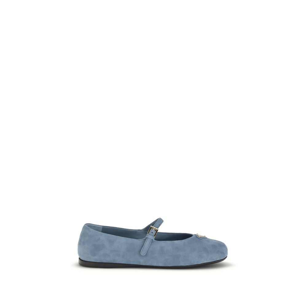 Prada Blue Goatskin Ballet Flats | Regal Royce