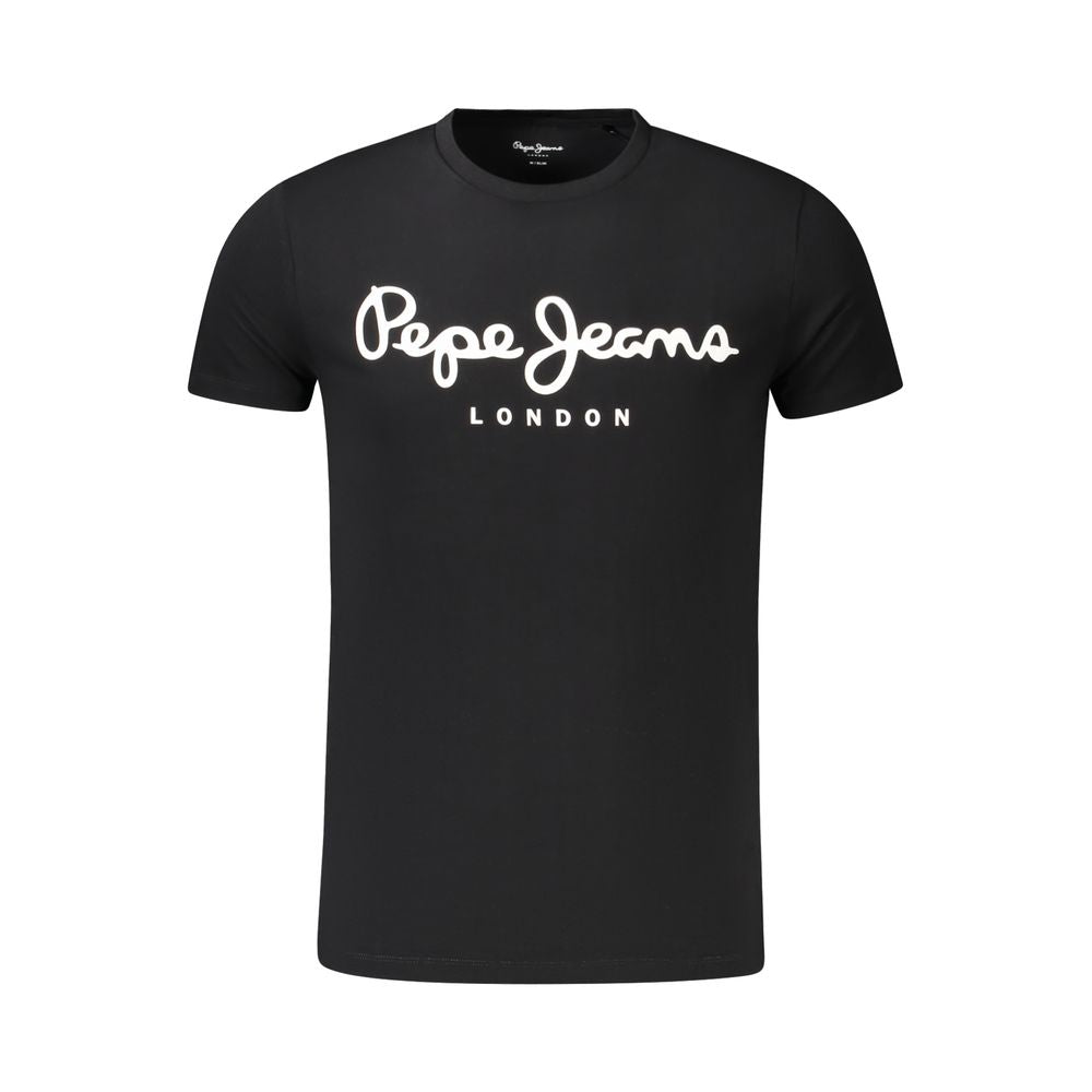 Pepe Jeans Black Cotton Men's T-Shirt | Regal Royce