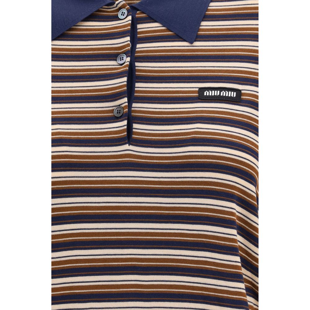 Miu Miu Brown Fleece Wool Polo Shirt | Regal Royce