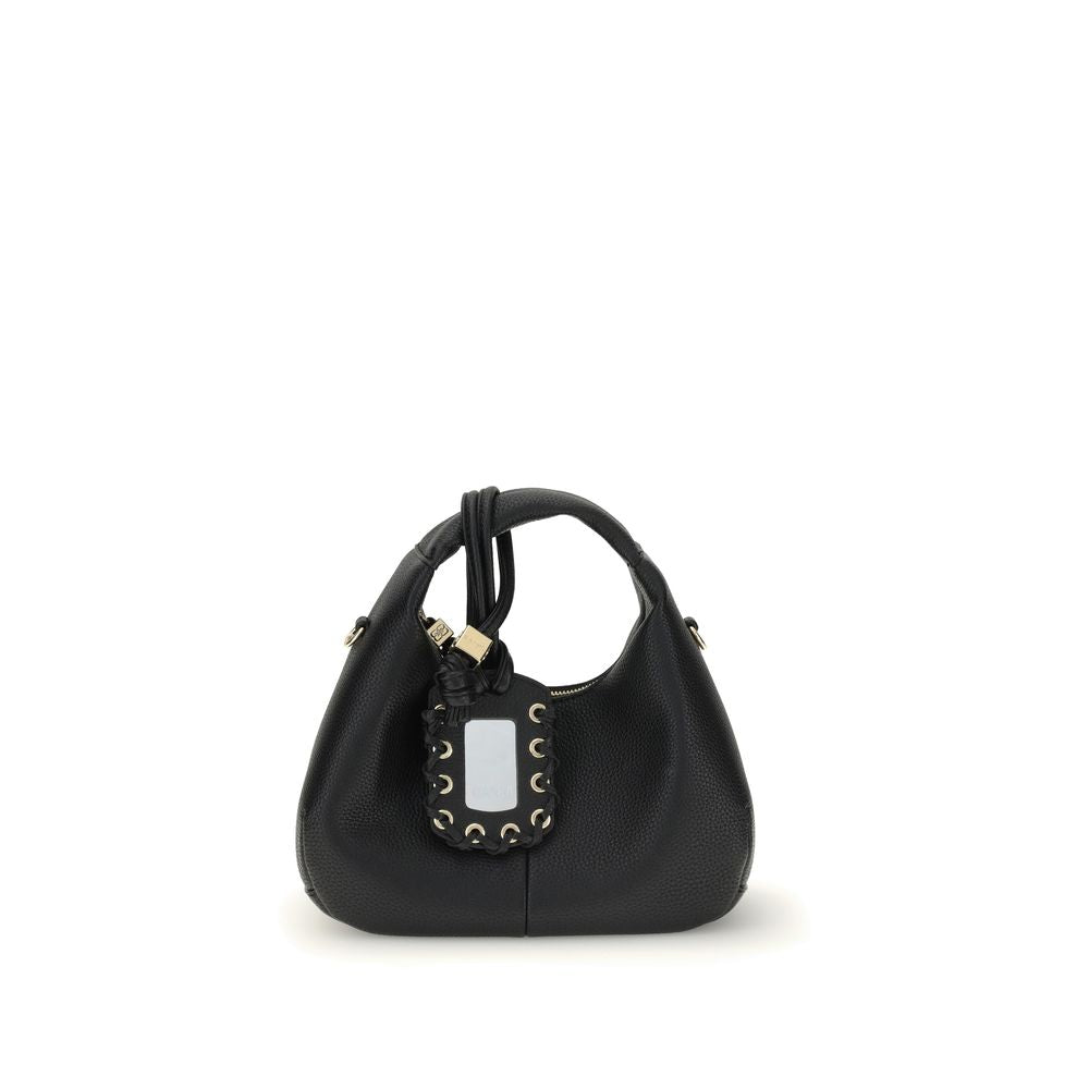 Ganni Black Recycled Polyester Handbag | Regal Royce