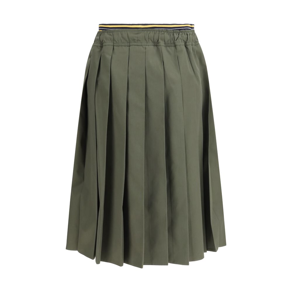 Prada Bicolor Polyester Midi Skirt | Regal Royce