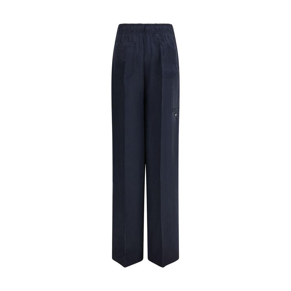 Prada Blue Silk Casual Pants | Regal Royce
