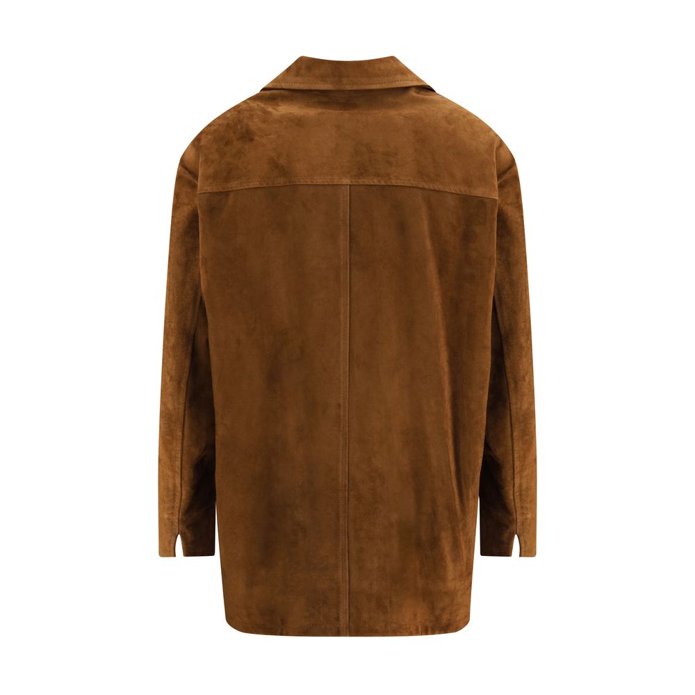 Salvatore Santoro Brown Calf Leather Bos Taurus Coat | Regal Royce