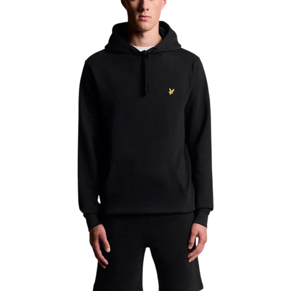 Lyle & Scott Black Cotton Hoodie | Regal Royce