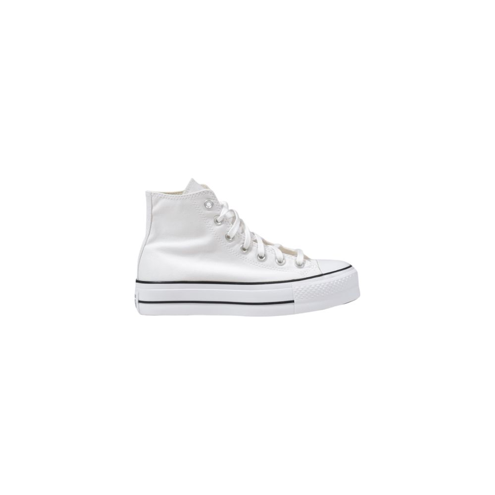 Converse White Polyester Platform Sneakers | Regal Royce