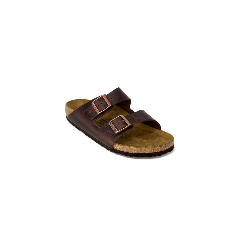 Birkenstock Brown Leather Slippers | Regal Royce