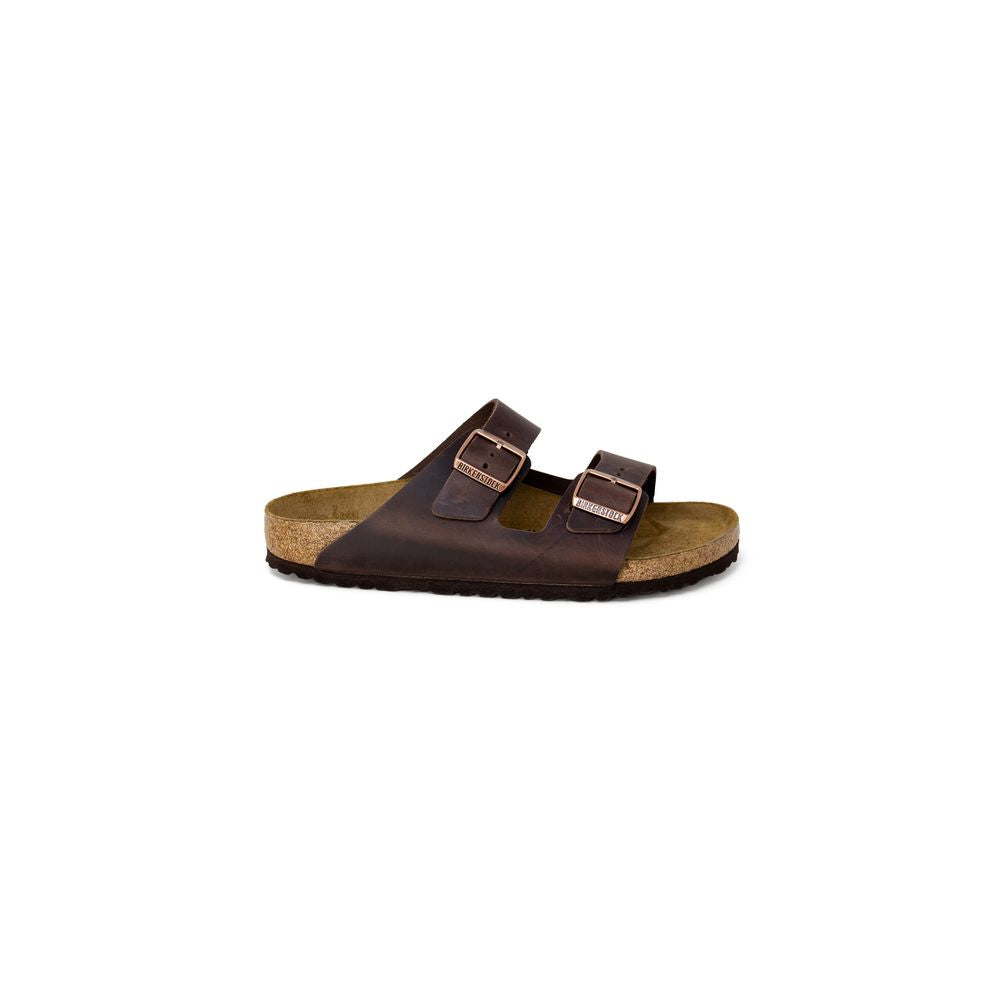 Birkenstock Brown Leather Slippers | Regal Royce