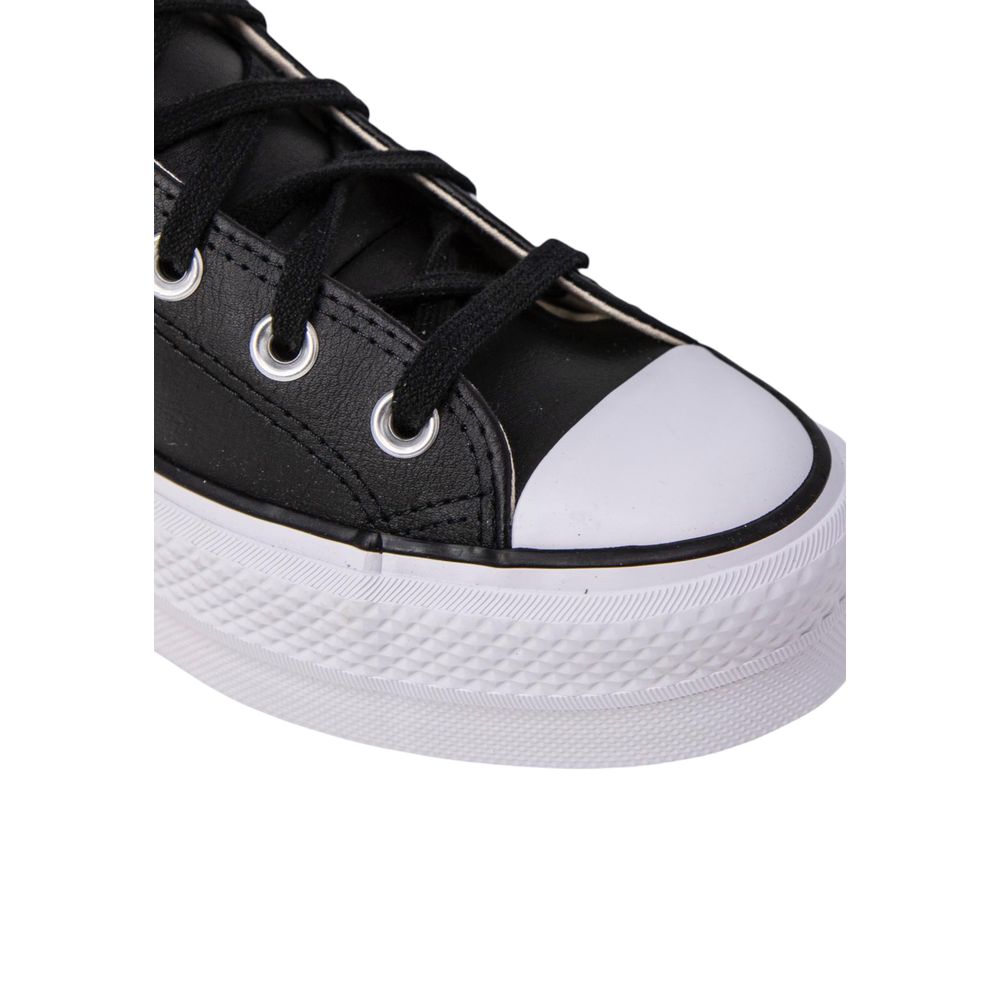 Converse Black Polyethylene Platform Sneakers | Regal Royce