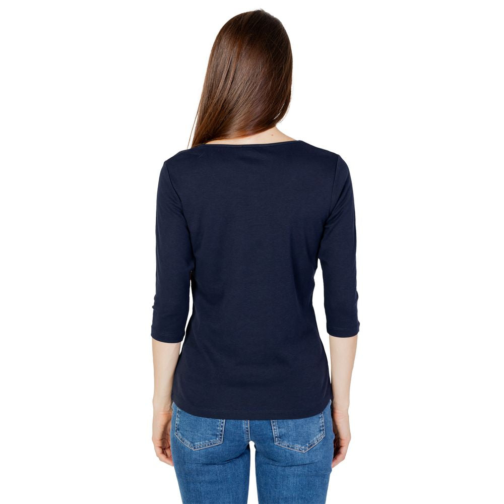 Street One Blue Cotton Long Sleeve T-Shirt | Regal Royce