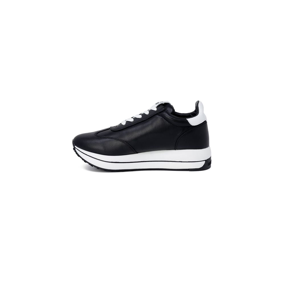 Love Moschino Black Leather Low Top Sneakers | Regal Royce