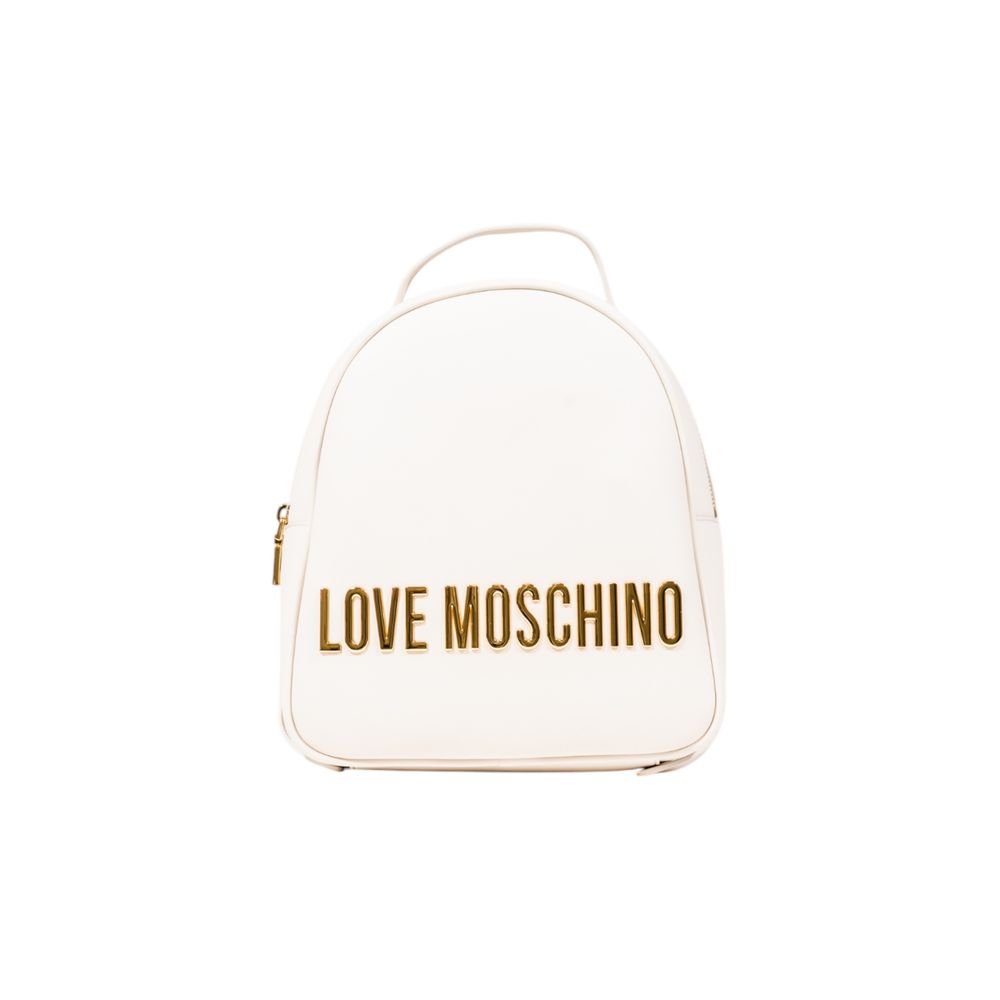 Love Moschino Beige Polyethylene Backpack | Regal Royce